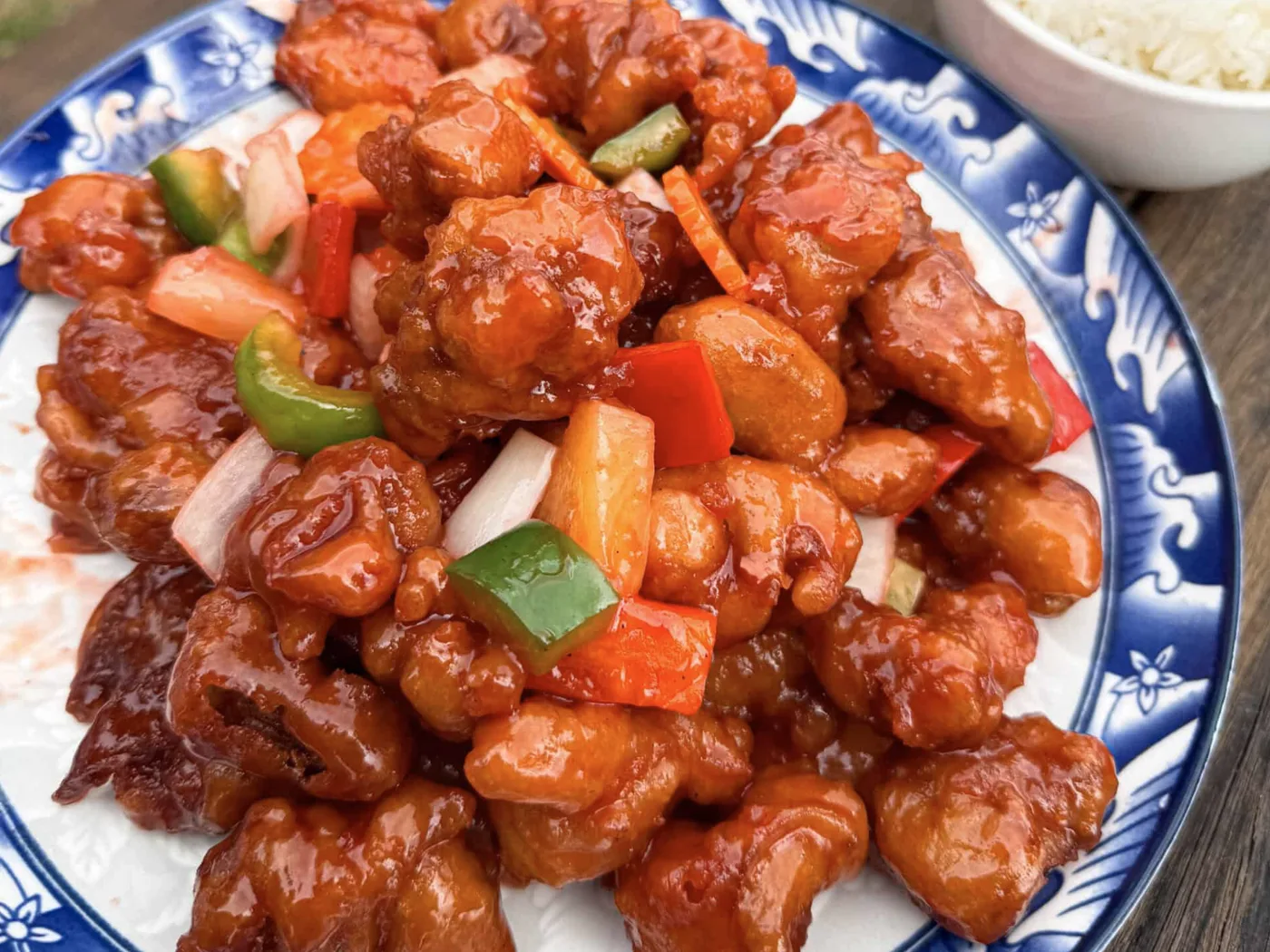 Pollo agridulce con arroz en WOK CENTOLE